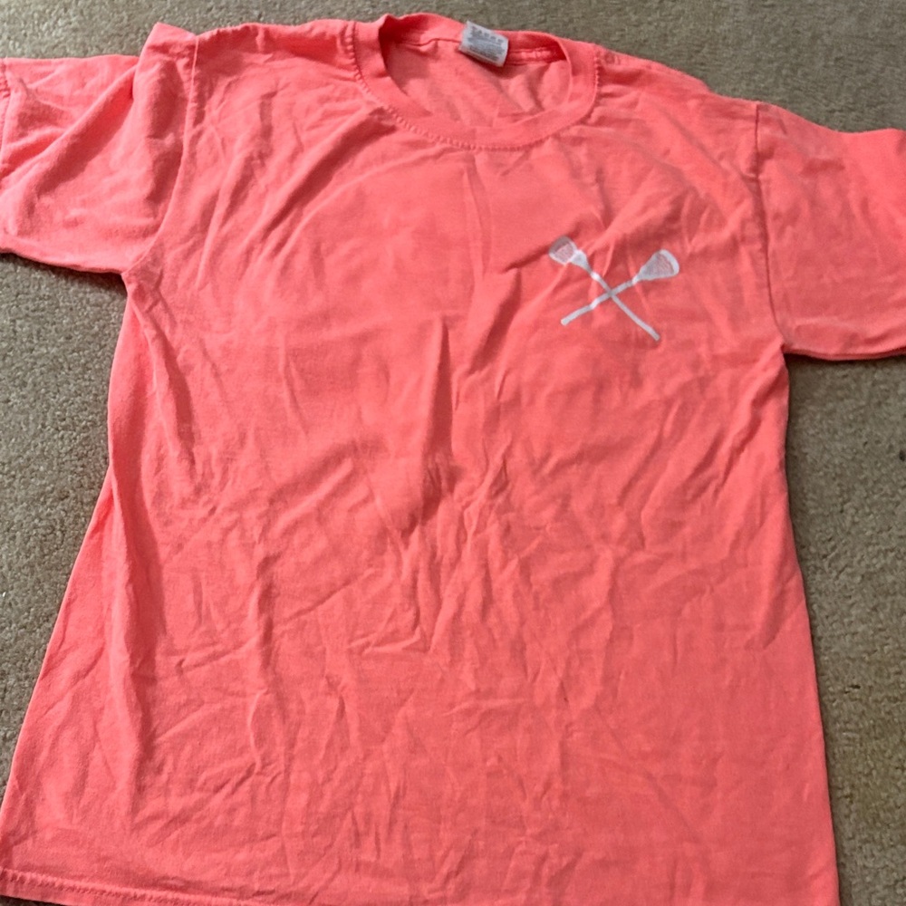 Coral Men's T-Shirt with Crossed Paddles Design